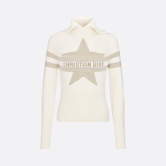 Dior Cream Sweater with Star Design - Picture 2 of 5